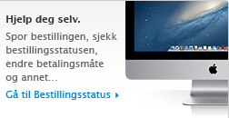 Hjelp deg selv. Spor bestillingen, sjekk bestillingsstatusen, endre betalingsmåte og annet... Gå til Bestillingsstatus!