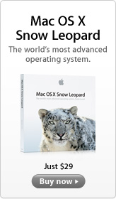 Mac OS X Snow Leopard. The world's most advanced operating system.