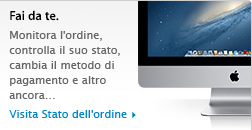 Aiuta te stesso. Monitora l'ordine, controlla il suo stato, cambia il metodo di pagamento e altro ancora... Visita Stato dell'ordine!