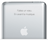 Message gravé au laser