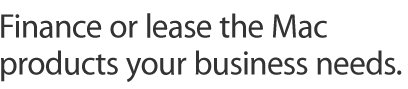 Finance or lease the Mac products your business needs.