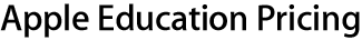 Apple Education Pricing