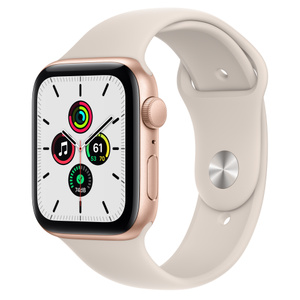 Refurbished Apple Watch SE GPS, 44mm Gold Aluminium Case