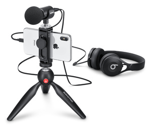 Kit de vídeo MV88+ da Shure com microfone condensador