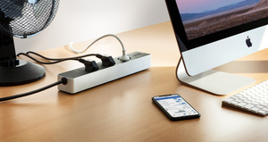 Eve Energy Strip kan oprette forbindelse til dit Wi-Fi-netværk uden en bro og giver beskyttelse mod overstrøm og overspænding.