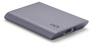 LaCie 500GB Mobile SSD Secure USB-C Drive - Gray - Apple
