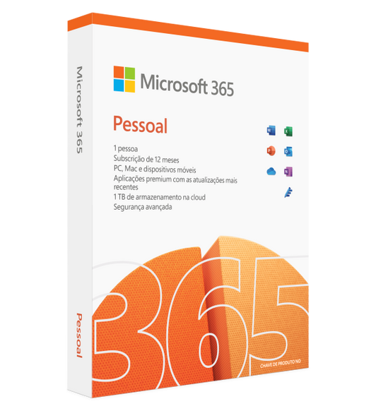 O Microsoft 365 Pessoal é uma assinatura de um ano que inclui email e apps Office de excelência para uma pessoa.