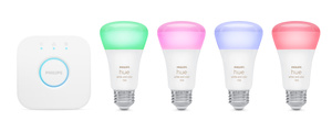 Philips Hue White and Color Ambiance A19 Bluetooth 75W Smart LED Starter Kit