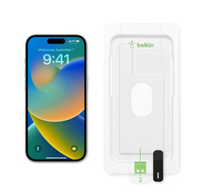 iPhone 14 Pro 128GB silver、belkinガラスフィルム iPhone 14