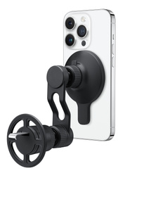 A unidade de extensão do suporte veicular magnético da mophie permite ajustar o ângulo de visão do seu iPhone.