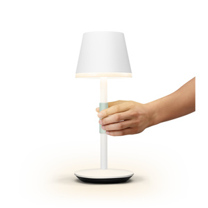 With its silicone grip, the Philips Hue Go portable table lamp lets you take it with you anywhere in, around, or outside the house.