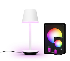 The Philips Hue Go Portable Table Lamp can also be controlled by an app, from your iPad and iPhone