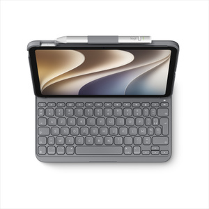 Le clavier Logitech positionne votre iPad à l’angle idéal pour taper, regarder ou dessiner, tandis que l’étui parfaitement ajusté protège votre appareil des chocs et éraflures.