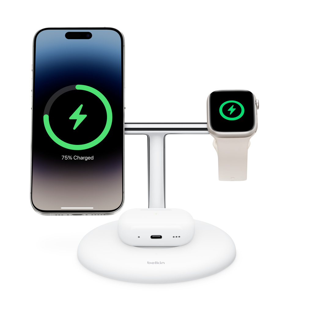 Belkin BoostCharge Pro 3-in-1 Magnetic Charging Stand