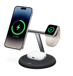 Belkin BoostCharge Pro 3-in-1 Magnetic Charging Stand Black Apple
