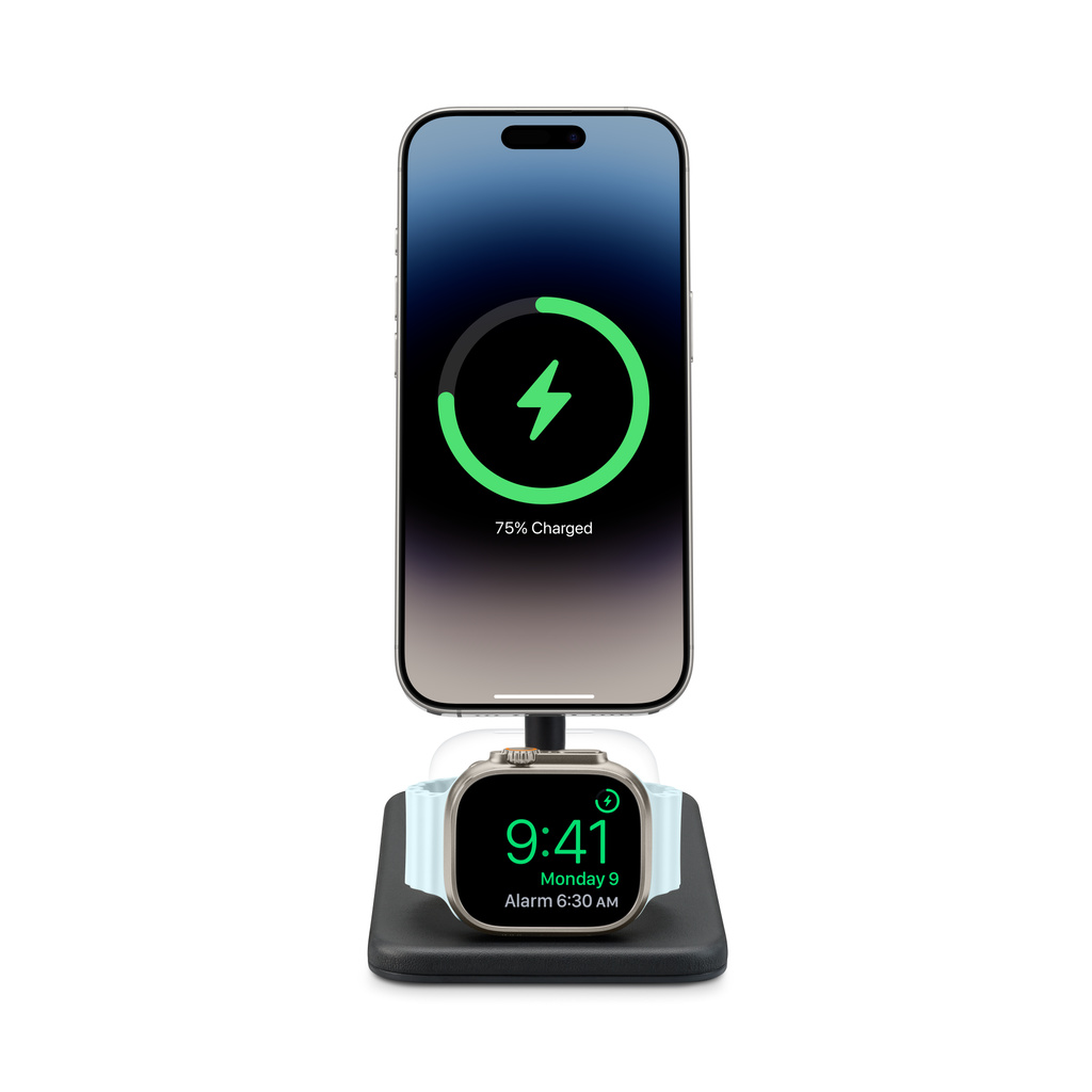 Twelve South HiRise 3 Deluxe 3-in-1 Wireless Charging Stand - ブラック