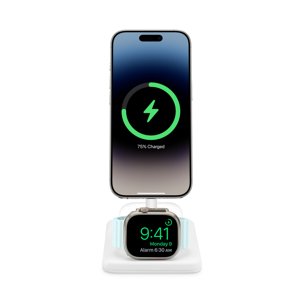 Twelve South HiRise 3 Deluxe 3-in-1 Wireless Charging Stand - ホワイト