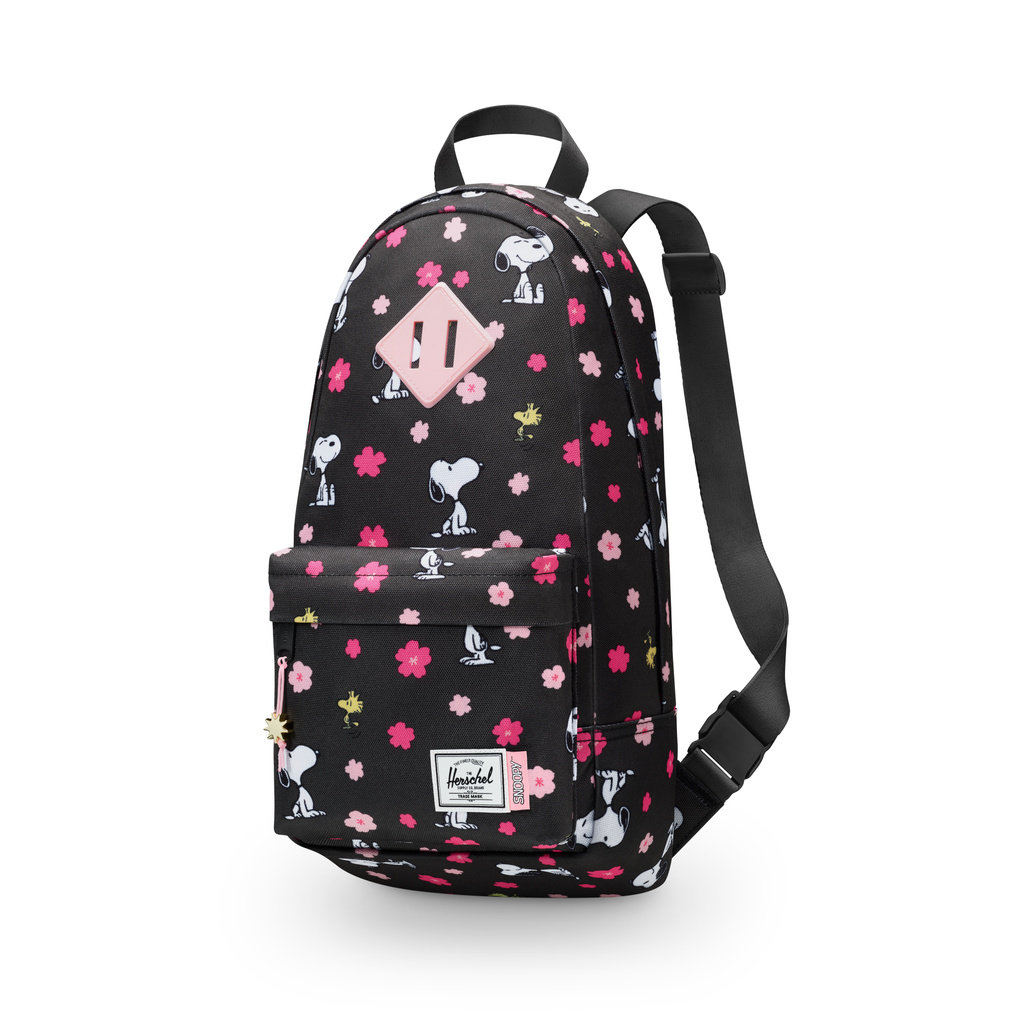 Herschel Heritage Shoulder Bag - スヌーピーチェリーブロッサムブラック