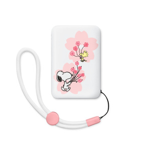 Nimble Champ 10k Portable Charger - Snoopy Cherry Blossom White