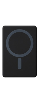 Nimble Champ 10k Wireless Portable Charger, front exterior, grey colour MagSafe charging ring