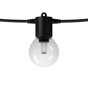 Philips Festavia Globe String Lights, black colour cable, hanger hole at top, single clear bulb