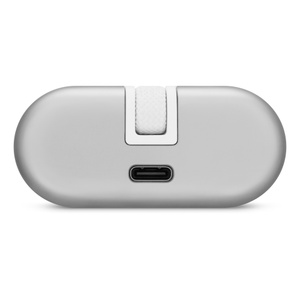 Nimble PowerStack, bottom exterior, gray color, embedded braided USB-C cable, USB-C port