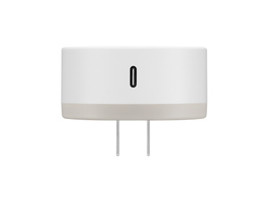 Twelve South PowerBug Qi2.2-oplader, kleur wit, stekker aan de onderkant, USB-C-oplaadpoort in het midden