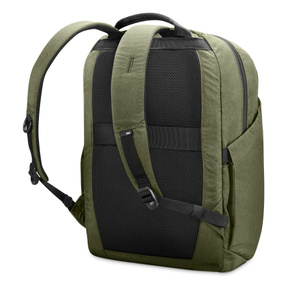 Aer Go Pack 2, back exterior, olive green color, matching shoulder straps, handle at top