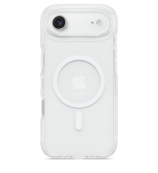 Tech21 FlexLite Case for iPhone Air, back exterior, rounded corners, clear color, cutout for camera and flash