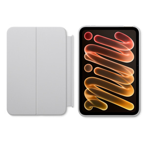 Belkin Infinity Folio voor iPad mini, kleur maansteen (lichtgrijs), dicht, bedekt het display, naast iPad mini met mini-logo op het scherm, staande stand