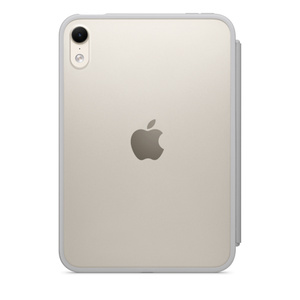 Belkin Infinity Folio voor iPad mini, kleur maansteen (lichtgrijs), doorzichtige achterkant, camera met één lens, ronde camerabehuizing in bijpassende kleur, microfoon, flitser, glanzend Apple logo in het midden