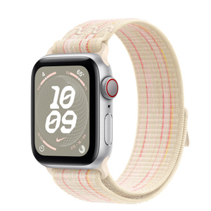 Nike Sport Loop Silver Face Apple Watch Silver Aluminum Case With