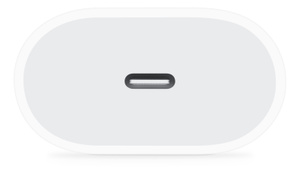 พอร์ต USB-C บนอะแดปเตอร์แปลงไฟแบบ USB‑C ขนาด 20 วัตต์ของ Apple