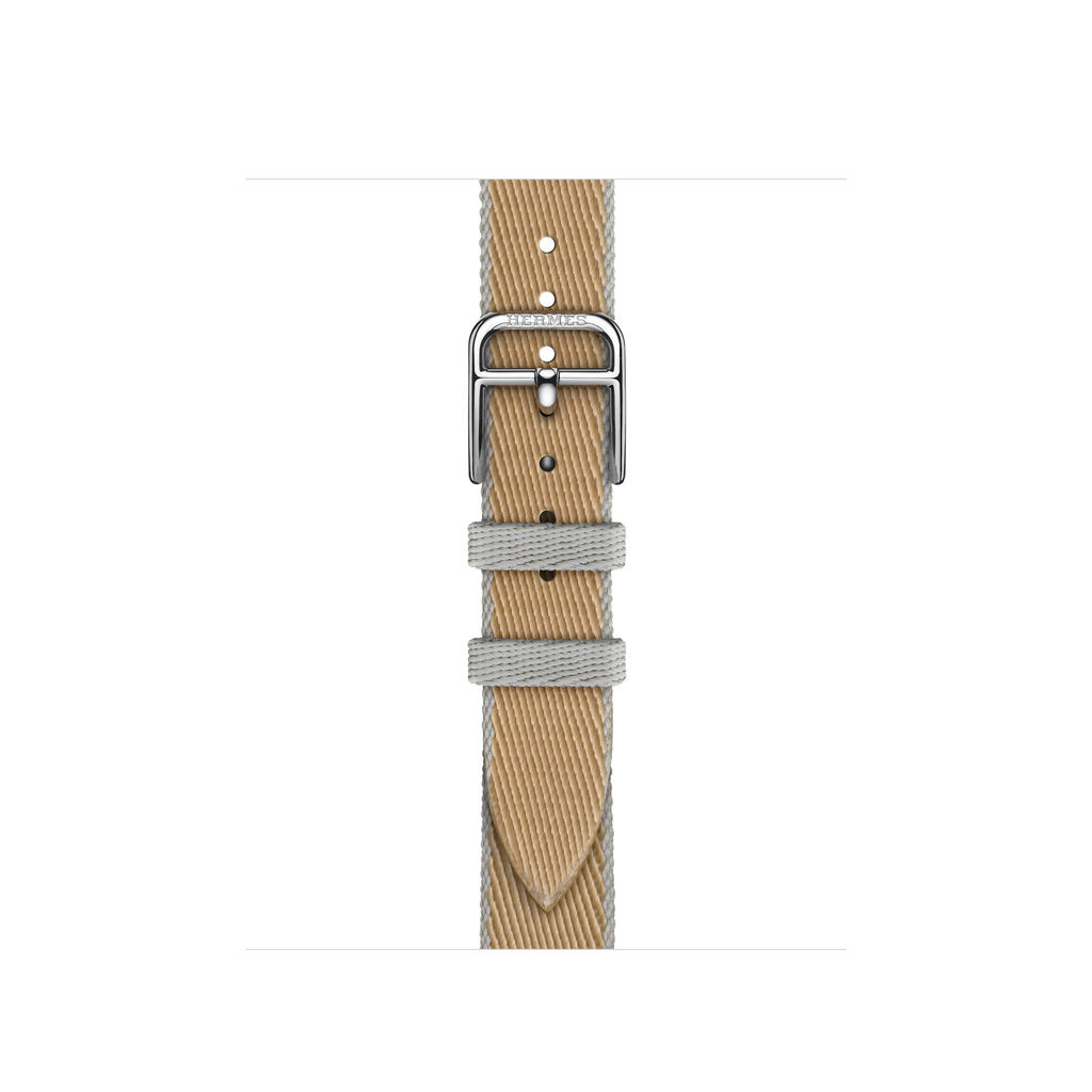 Apple Watch Hermès - 42mmケース用ツイルジャンプアトラージュ（クラフト/ブルー・グラシエ）シンプルトゥール