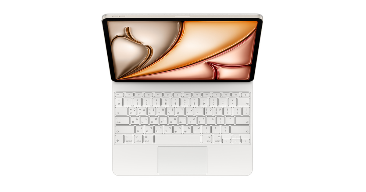 妙控键盘 – 适用于 13 英寸 iPad Air (M4) – 韩语 – 白色