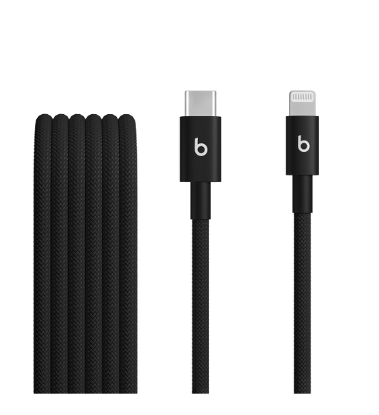 Beats vävd usb-c till Lightning-kabel (1,5 m) i sprintsvart.