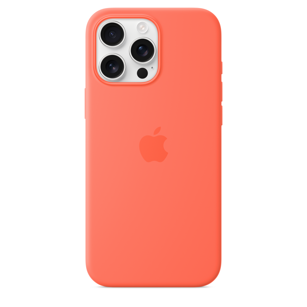 iPhone 16 Pro Max Silicone Case with MagSafe - Tangerine – MDGX4ZM/A