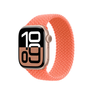 Bracelet Boucle unique tressée tangerine 42 mm Taille Apple (FR)