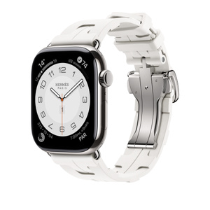 Apple Watch Hermès — 46-mm Blanc Kilim Single Tour - Apple (AU)