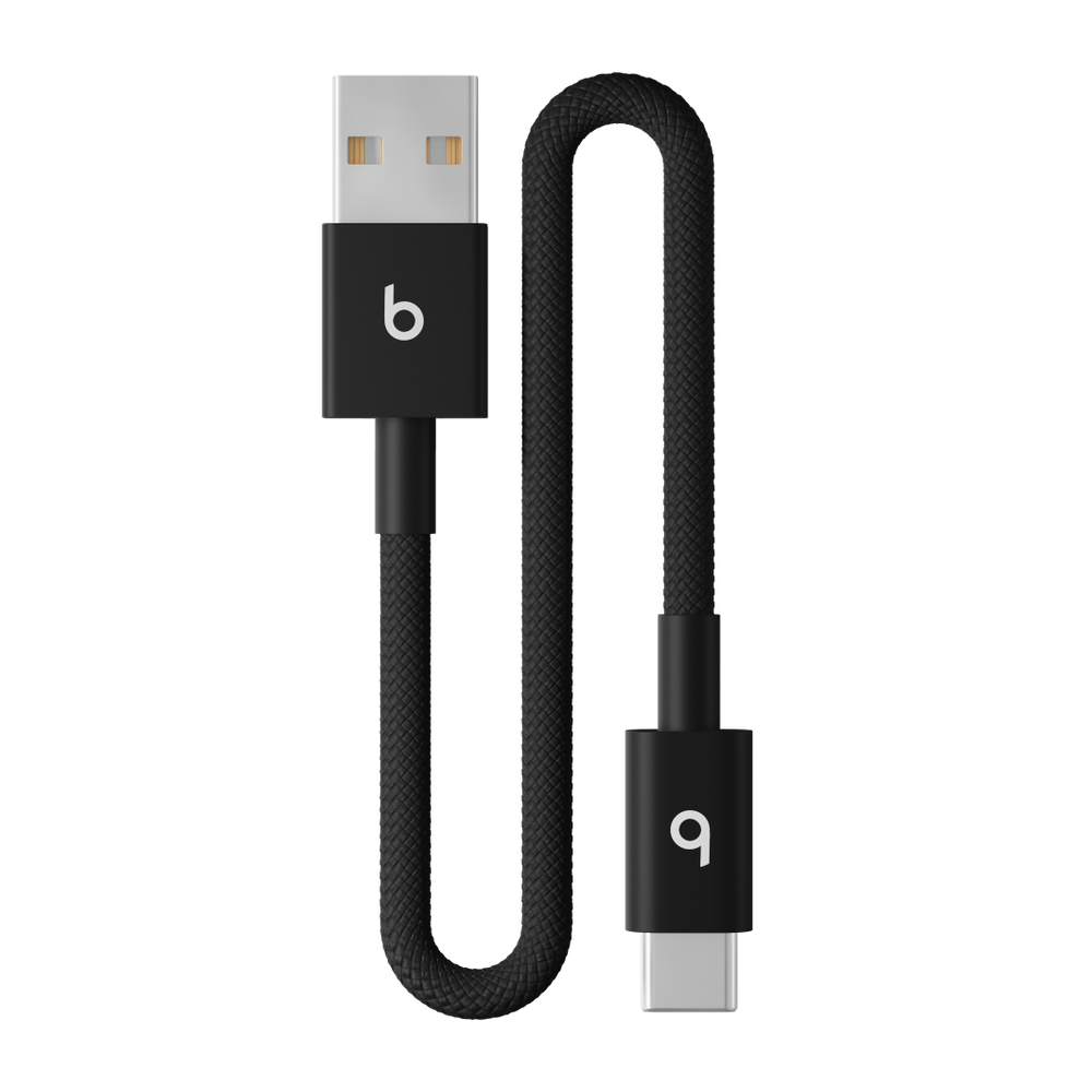 Beats USB-A to USB-C Woven Short Cable (20 cm) - Bolt Black – MEQL4ZM/A