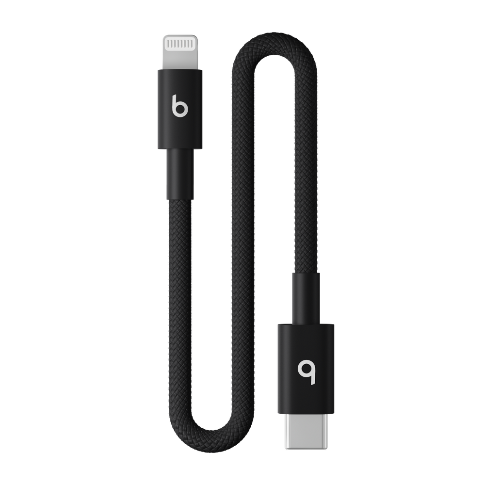 Beats USB-C to Lightning Woven Short Cable (20 cm) - Bolt Black – MEQM4ZM/A