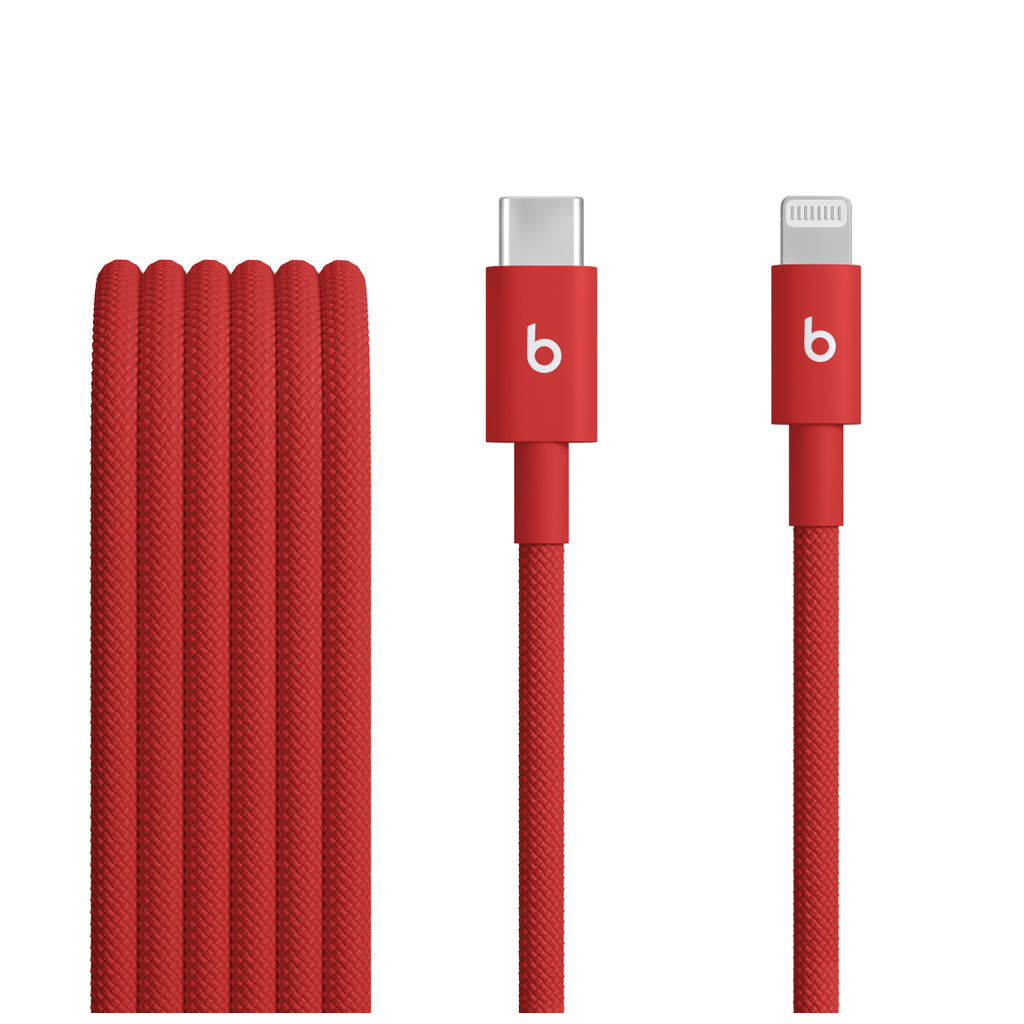 Beats USB-C – Lightning編み込み式充電ケーブル（1.5m）– ラピッドレッド