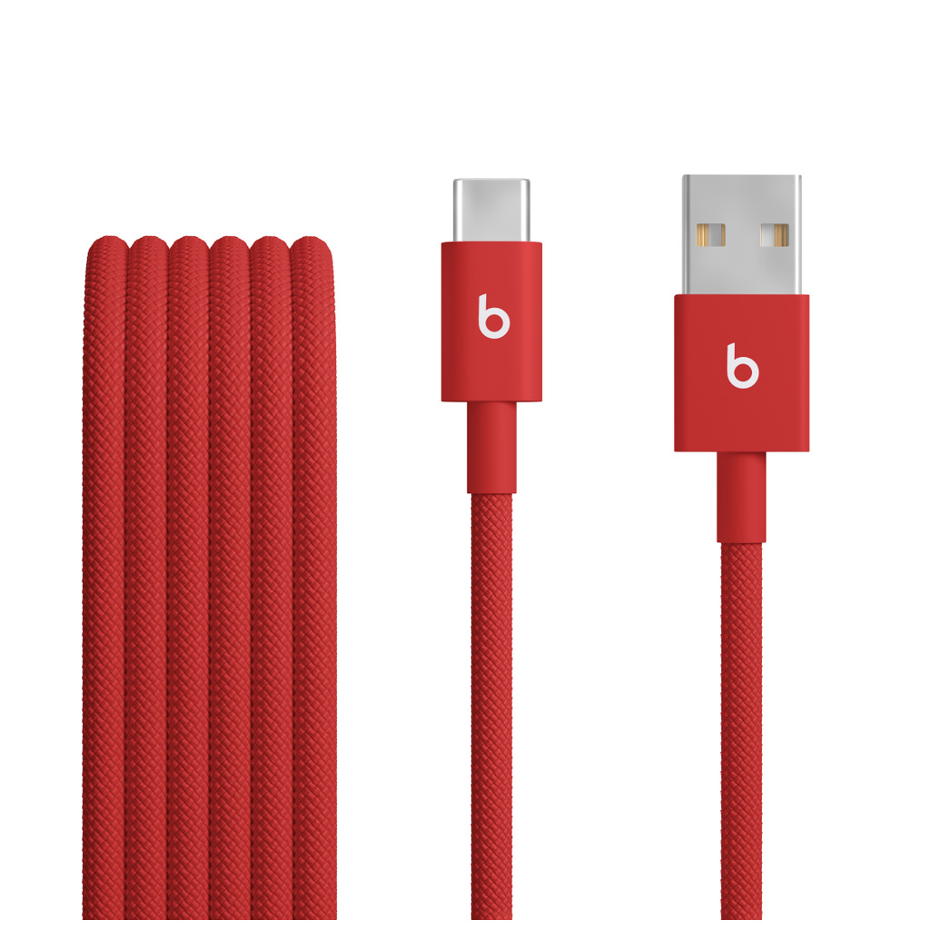 Beats USB-A – USB-C編み込み式充電ケーブル（1.5m）– ラピッドレッド