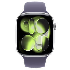 Apple Watch Series 11 GPS 46mm Silver Aluminium Case, Purple Fog Sport Band-1