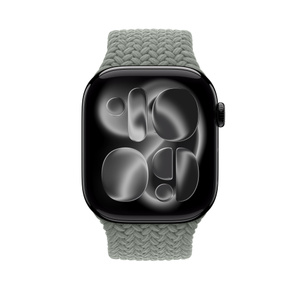 Correa uniloop trenzada gris verdoso para caja de 46 mm – Talla