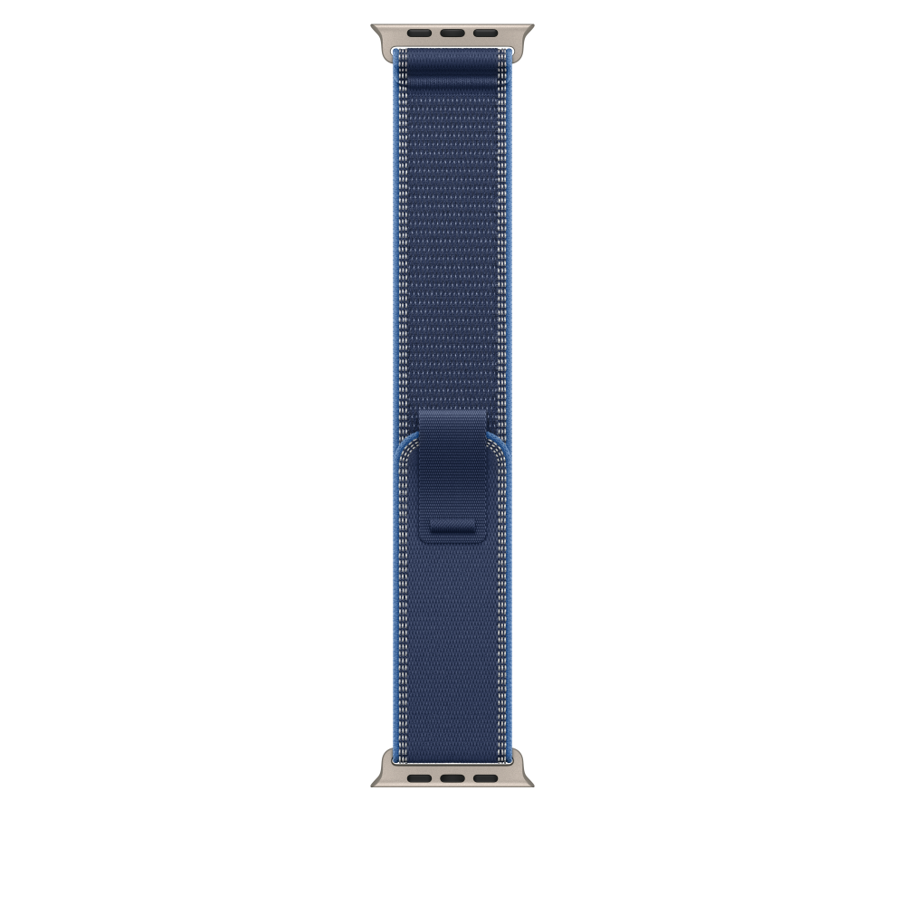 49mm Blue/Bright Blue Trail Loop - S/M - Natural Titanium Finish – MFT64ZM/A