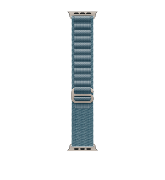 Alpine Loop strap, light blue colour, dual layer woven textile, titanium G-hook closure