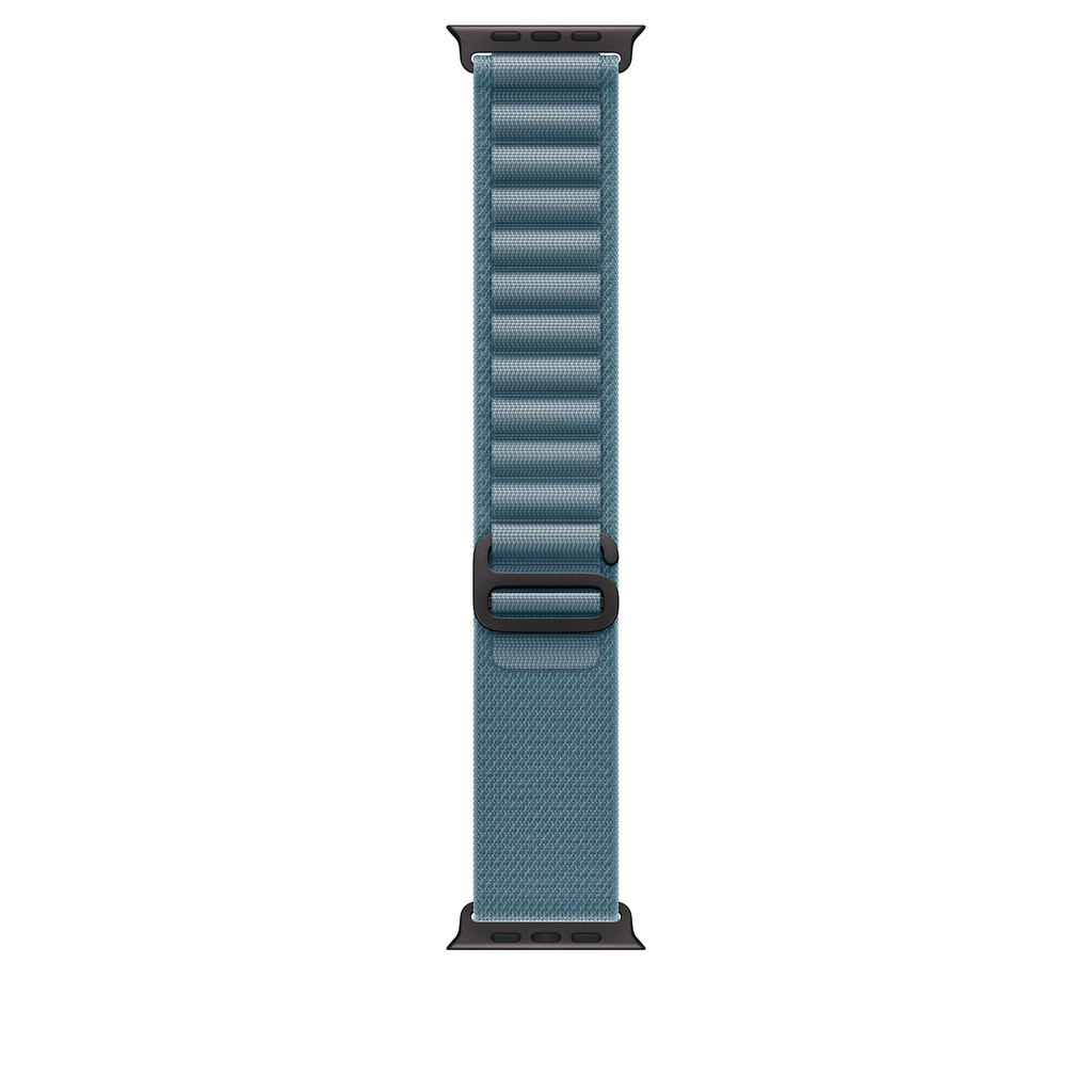 Apple 49mmケース用ライトブルーアルパインループ - L - ブラックチタニウムの仕上げ