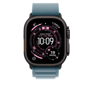 49 mm Açık Mavi Alpine Loop - Küçük Boy - Siyah Titanyum - Apple (TR)