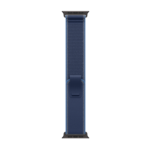 Trail Loop strap, blue/bright Blue colour, soft nylon weave, reflective edging, pull tab closure